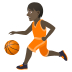 ⛹🏿 person bouncing ball: dark skin tone display on JoyPixels